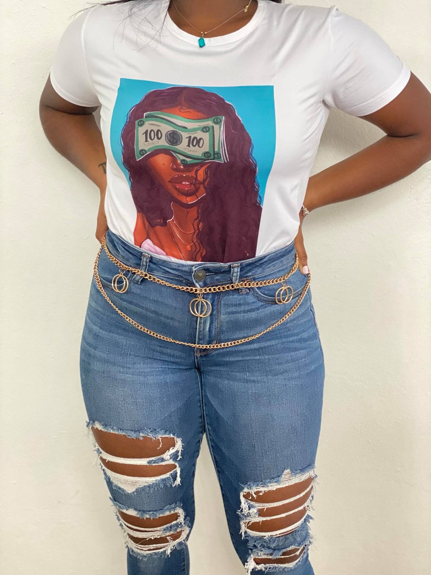 ASÉ MONEY WHITE T-SHIRT