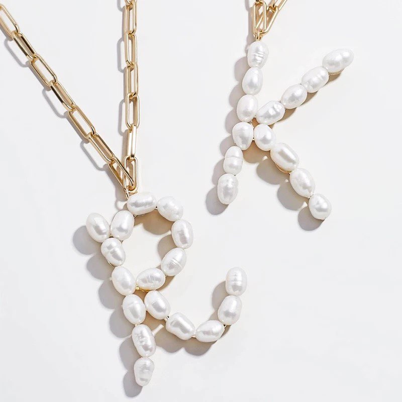 PEARL LETTER NECKLACE