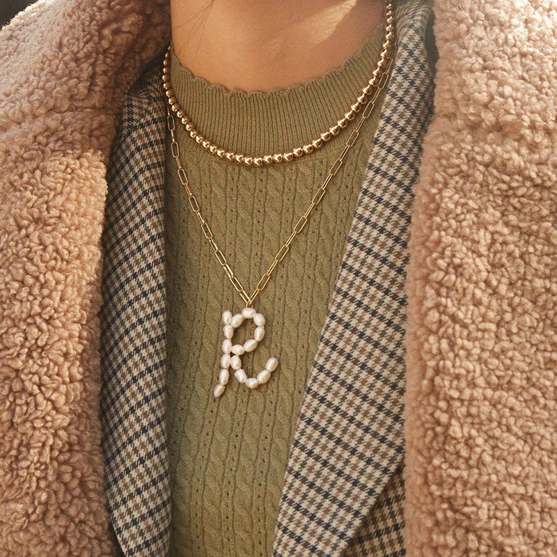 PEARL LETTER NECKLACE